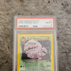 Pokemon TCG Dark Weezing Team Rocket Holo Rare PSA 8 14/82 2000 Unlimited - Image 1