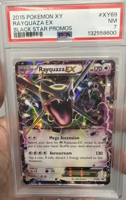 2015 Pokemon XY Rayquaza EX #XY69 Black Star Promo PSA 7 - Image 1