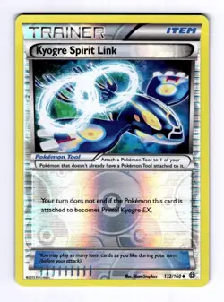 Kyogre Spirit Link XY - Primal Clash #132 Uncommon Reverse Holo LP Pokemon - Image 1
