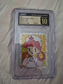Pokemon Merlin Series 1 1998 Nurse Joy S34 Special Glitter Pristine CGC 10 - Image 1