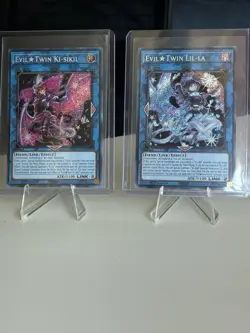 Konami Yu-Gi-Oh! BLCR Evil Twin Ki-sikil + Lil-la Secret Rare 1st Edition - Image 1