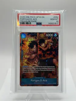 2025 ONE PIECE OP10-ROYAL BLOOD TREASURE RARE #052 PORTGAS D. ACE PSA 10 - Image 1