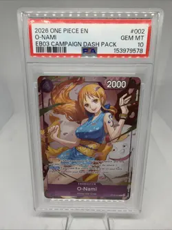 2026 One Piece En O-NAMI Heroines Campaign Dash Pack Rare Foil PSA 10 - Image 1