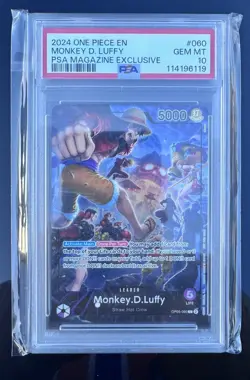 2024 One Piece Promo PSA Magazine Exclusive #060 Monkey D. Luffy PSA 10 GEM MINT - Image 1