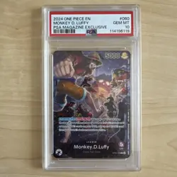 2024 One Piece Promo PSA Magazine Exclusive #060 Monkey D. Luffy PSA 10 GEM MINT - Image 4