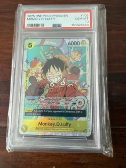 2025 One piece PRB02 Monkey D Luffy PSA 10 English - Image 1
