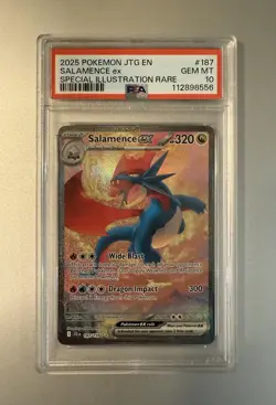 Pokemon Journey Together 187/159 Salamence ex PSA 10 SIR Special Illustration - Image 1