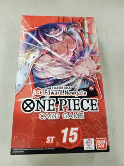 ONE PIECE TCG Edward Newgate (RED) STARTER DECK (ST-15) With PRB Pack New Sealed - Image 1