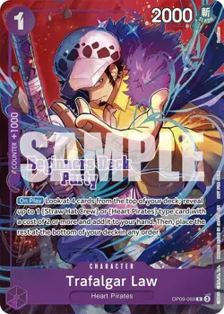 Trafalgar Law ( Winner Pack) R Foil One Piece Promo OP09-069 NM P-01 - Image 1