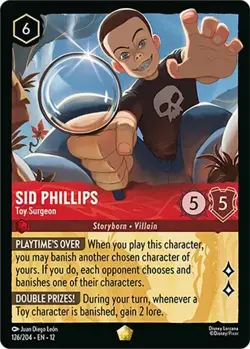 Sid Phillips - Toy Surgeon 126/204 Non-Foil Wilds Unknown Disney Lorcana - Image 1