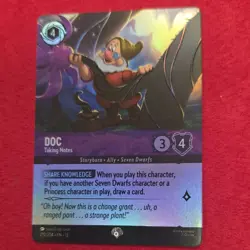 Disney Lorcana Doc - Taking Notes 210/204 Enchanted Foil EN - Image 1
