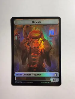 Human/Bat Double-Sided Token 1/4 MTG Innistrad: Midnight Hunt Foil - Image 1