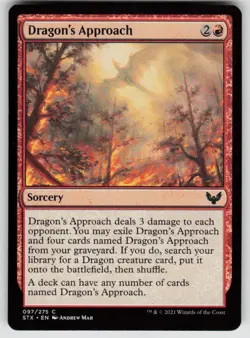 Dragon's Approach 97 Common Strixhaven: School of Mages Magic: The Gathering NM - Image 1