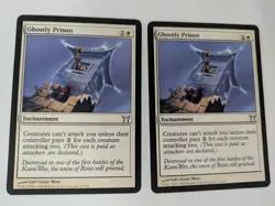 2 Ghostly Prison Champions of Kamigawa MTG NM Free shipping&tracking - Image 1