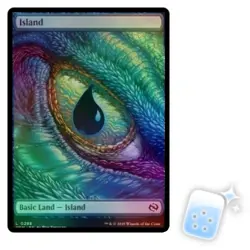FOIL ISLAND (288) (FULL ART) Tarkir: Dragonstorm TDM Magic MTG MINT CARD - Image 1