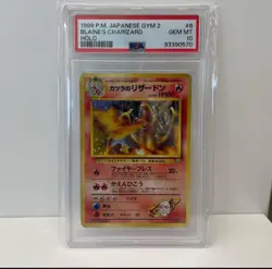 1999 Pokemon Blaine's Charizard Holo Japanese Gym 2 Old Back PSA 10 GEM MINT JP - Image 1