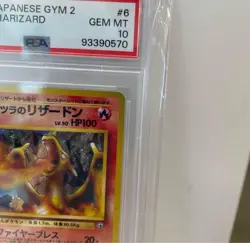 1999 Pokemon Blaine's Charizard Holo Japanese Gym 2 Old Back PSA 10 GEM MINT JP - Image 4