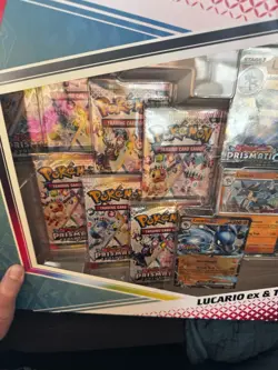 Pokemon TCG Prismatic Evolutions Lucario Ex + Tyranitar Ex Premium Collection - Image 2