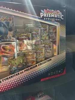 Pokemon TCG Prismatic Evolutions Lucario Ex + Tyranitar Ex Premium Collection - Image 3