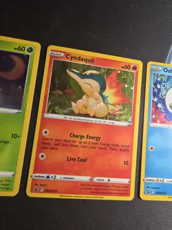 Pokemon TCG Rowlet SWSH220 Cyndaquil SWSH221 Oshawott SWSH222 Cosmos Holo NM - Image 3