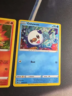 Pokemon TCG Rowlet SWSH220 Cyndaquil SWSH221 Oshawott SWSH222 Cosmos Holo NM - Image 4