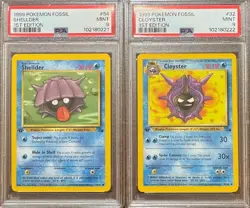 SEQUENTIAL PSA 9 SHELLDER 54 CLOYSTER 32 FOSSIL 1ST EDITION MINT POKEMON - Image 1