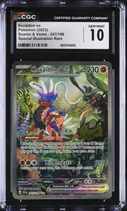 2023 POKEMON SCARLET & VIOLET KORAIDON EX SIR ENGLISH 247/198 CGC 10 GEM MINT - Image 1