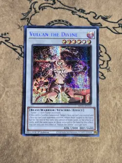 Yugioh Vulcan the Divine MP25-EN134 2025 1st Edition Prismatic Secret Rare NM - Image 1
