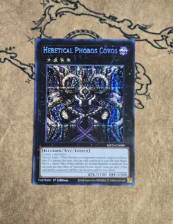 Yugioh Heretical Phobos Covos MP25-EN088 1st Edition Prismatic Secret Rare NM - Image 1