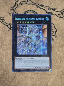 Yugioh Poseidra Abyss, the Atlantean Dragon Lord MP25-EN108 1st Edition PSR NM - Image 1