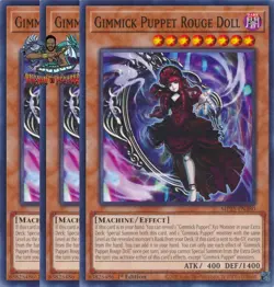 Yugioh! 3x Gimmick Puppet Rouge Doll MP25-EN380 Common 1st Ed NM - Image 1