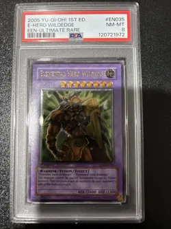 PSA 8 Elemental Hero Wildedge EEN-EN035 Ultimate Rare 1st Edition Yugioh EURO - Image 1