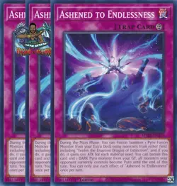 Yugioh! 3x Ashened to Endlessness MP25-EN376 Common 1st Ed NM - Image 1