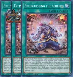 Yugioh! 3x Extinguishing the Ashened MP25-EN375 Common 1st Ed NM - Image 1