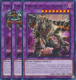 Yugioh! 3x Embers of the Ashened MP25-EN374 Common 1st Ed NM - Image 1