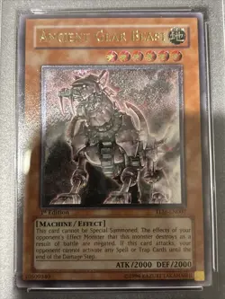 YUGIOH PSA 7 Ancient Gear Beast TLM-EN007 Ultimate Rare 1st Edition EURO - Image 2