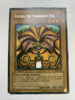 YuGIOh! - 1st Edition LOB-124 Exodia the Forbidden One - NA / MP - Slight Fade - Image 2