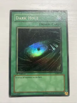 YuGIOh - 1st Edition LOB-052 Dark Hole - North American Print LP - Image 2