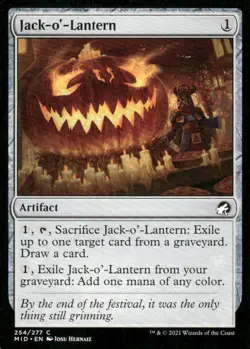 Jack-o'-Lantern 254/277 Innistrad: Midnight Hunt MTG Magic the Gathering card - Image 1