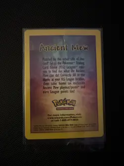 SEALED Ancient Mew Pokemon New Movie Promo Double Holo Foil Rare 1999-2000 Card - Image 2