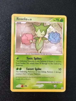 Roselia Diamond & Pearl Set 96/130 Pokemon TCG Card - Lightly Played Condition - Image 1