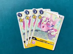 Cutemon BT11-034 Playset Dimensional Phase Digimon Card Game x4 - Image 1
