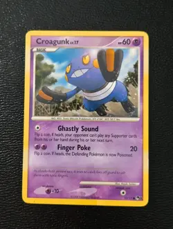 ⭐Croagunk 13/17 Common POP Series 8 Promo Pokemon TCG Card - LP/NM Condition - Image 1