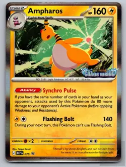 Ampharos 075 Holo Promo ME: Mega Evolution Promo Pokemon Near Mint - Image 1