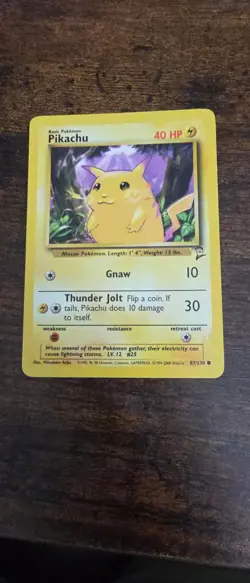 Pikachu 87/130 Common Base Set 2 Pokemon Lightly Played - Image 1