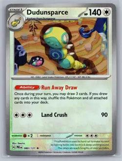 Dudunsparce (Poke Ball Pattern) 80/131 Holo Rare Prismatic Evolutions Pokemon LP - Image 1