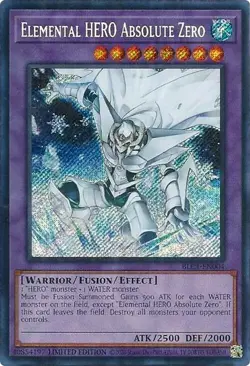 Yu-Gi-Oh Card - BLC1-EN004 - ELEMENTAL HERO ABSOLUTE ZERO (secret rare) - NM/M - Image 1