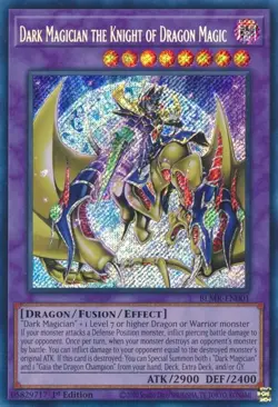 Yu-Gi-Oh Card - BLMR-EN001 - DARK MAGICIAN THE KNIGHT OF DRAGON MAGIC (secret) - Image 1