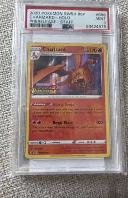 Charizard - (Prerelease) [Staff] SWSH066 SWSH: Sword & Shield Promo Cards Holo - Image 1