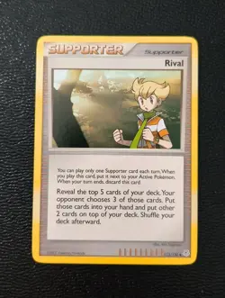Rival 113/130 Uncommon Diamond and Pearl Pokemon TCG Card - Near Mint Condition - Image 1